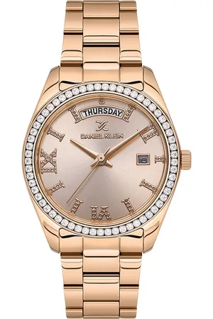 Daniel Klein Women Embellished Dial & Bracelet Style Straps Analogue Watch DK.1.13771-5