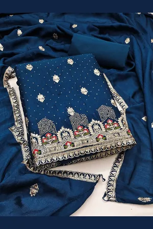 Mitera Women Embroidered Unstitched Dress Material