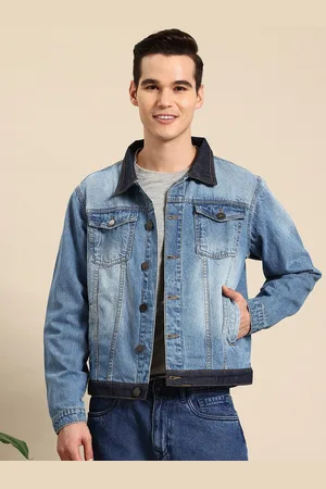 Mast & Harbour Contrast-Detail Pure Cotton Denim Jacket