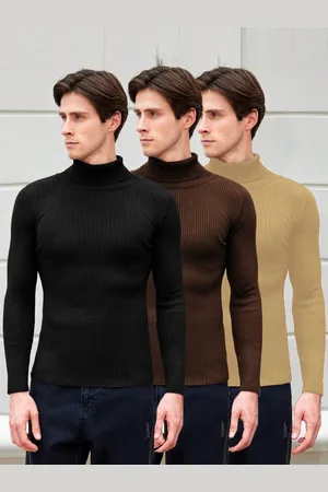 clafoutis Men 3 High Neck Pockets Slim Fit T-shirt