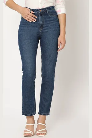 Kraus Women Relaxed Fit High-Rise Light Fade Cotton Jeans