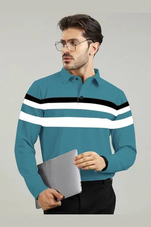 Ausk Striped Full Sleeve Polo Tshirt
