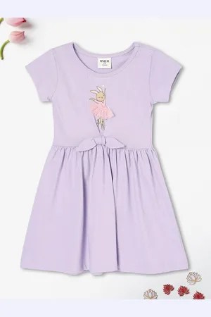 Max Collection Girls Cotton Fit & Flare Dress