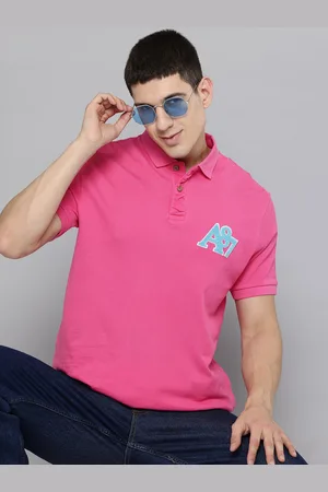 Aeropostale Brand Logo Applique Detailed Polo Collar Pure Cotton T-shirt