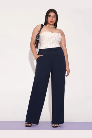 FREAKINS Women Relaxed Straight Leg Loose Fit High-Rise Korean Pant