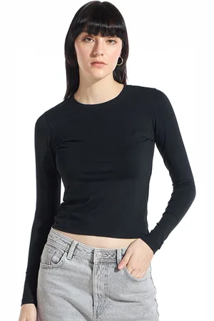 Bewakoof Women Round Neck Slim Fit Top