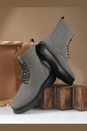 DressBerry Women Round Toe Mid-Top Lace Up Boots
