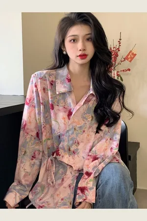 HERE&NOW Women Floral Printed Shirt Style Top