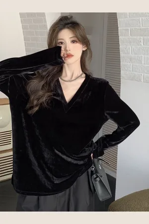 HERE&NOW Women V-Neck Oversized Bell Sleeve Top