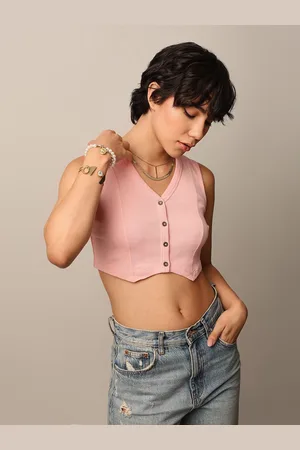 ONLY Women Sleeveless Cotton Tank Crop Top