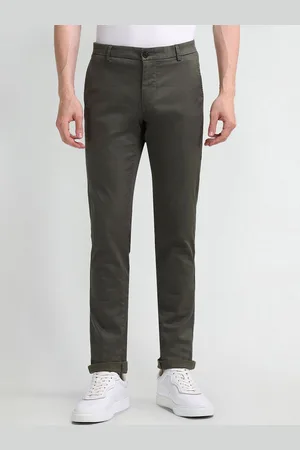 Arrow Men Urban Slim Solid Printed Slim Fit Regular Trousers