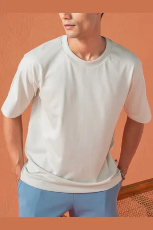 DaMENSCH Drop Shoulder Sleeves High IQ Dyes Cotton Oversized T Shirt