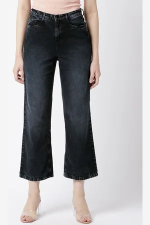 Kraus Women Cotton Wide Leg High-Rise Light Fade Jeans