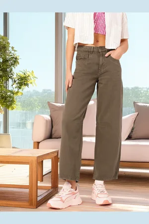 DressBerry Military Chic Baggy Fit High-Waist Coloured Jeans