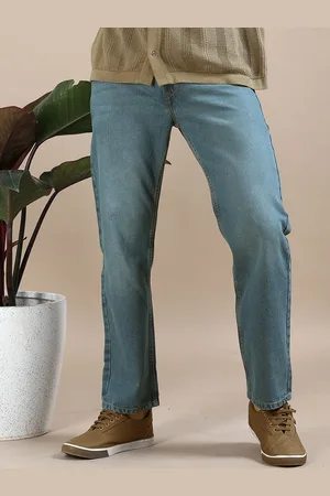 Mast & Harbour Men Cotton Comfort Relaxed Fit Light Fade Jeans
