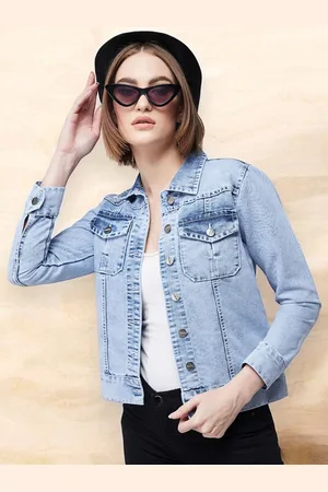 Miss Chase Women Striped Denim Jacket