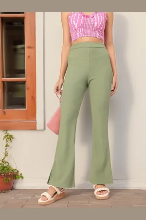 DressBerry Women Elegant Essence Self Striped Trousers
