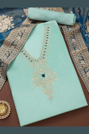 Soch Floral Embroidered Beads & Stones Unstitched Dress Material