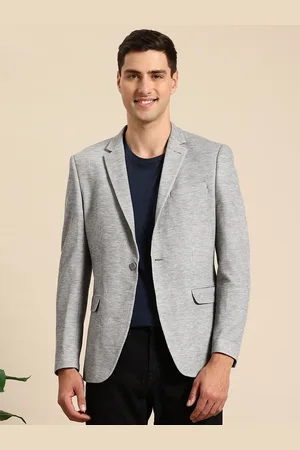 Mast & Harbour Notched Lapel Single-Breasted Textured Blazer
