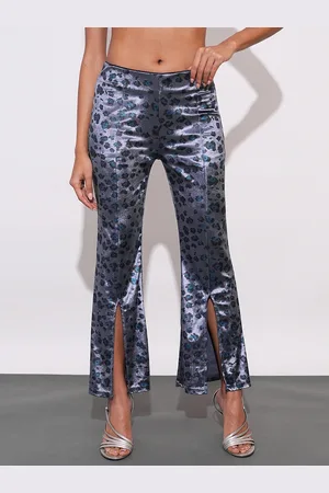 Globus Women Grey Abstract Printed Bootcut Trousers