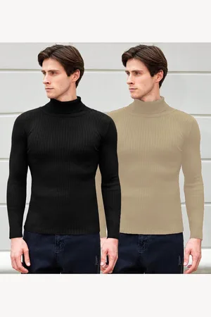 clafoutis Men 2 High Neck Pockets Slim Fit T-shirt