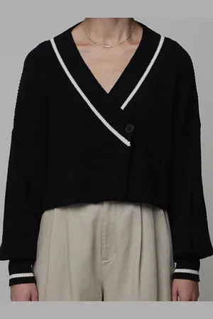 LULU & SKY Women Ribbed Cardigan