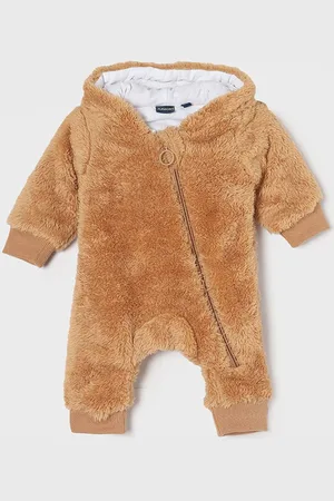 Lifestyle Infants Boys Hooded Fur Rompers