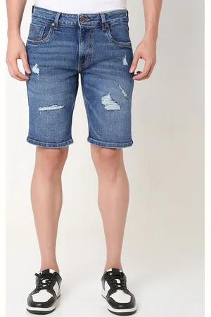 SPYKAR Men Washed Denim Shorts Technology
