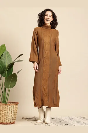 Mast & Harbour Cable Knit Midi Jumper Dress