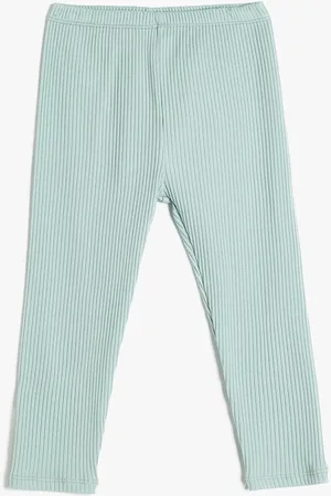 Koton Girls Striped Ankle Length Slip On Leggings
