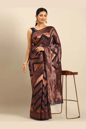Ishin Geometric Woven Design Saree With Blouse Piece