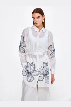 COVER STORY Women Cotton Floral Printed Regular Fit Shirt