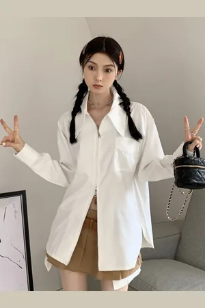 HERE&NOW Women Long Sleeves Shirt Style Top