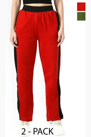 BAESD Women Pack Of 2 Colourblocked Mid-Rise Regular Fit Track Pants
