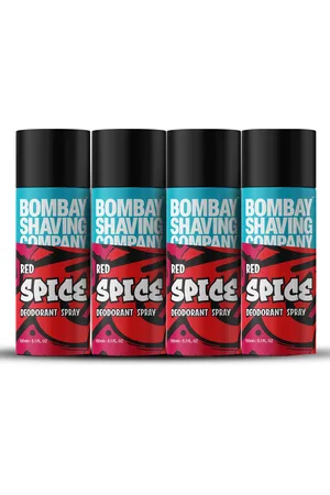 Bombay Shaving Company Men Set of 4 Red Spice Odour Control Deodorant Spray - 150 ml each