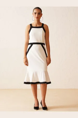 BEATNIK Women Colourblocked Sheath Midi Dress