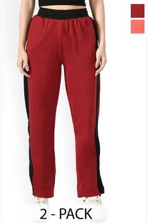 BAESD Women Pack Of 2 Colourblocked Mid-Rise Regular Fit Track Pants