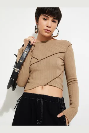 Max Collection ALAYA F x URB_N Women Ribbed Crop Top