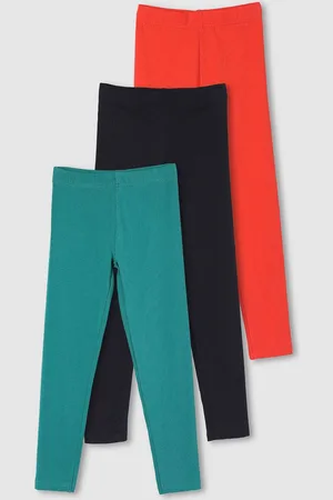 Max Collection Girls Pack Of 3 Mid-Rise Ankle-Length Leggings