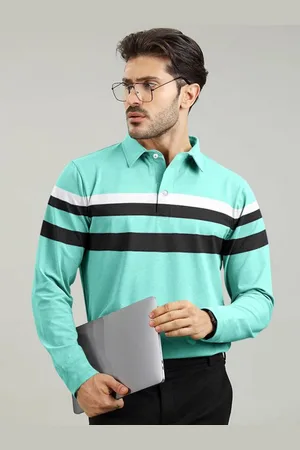 Ausk Striped Full Sleeve Polo Tshirt