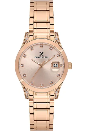 Daniel Klein Women Embellished Dial & Bracelet Style Straps Analogue Watch DK.1.13782-5