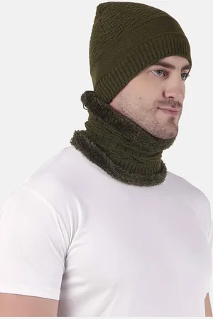 WILD WEST Men Cable Knit Woollen Beanie