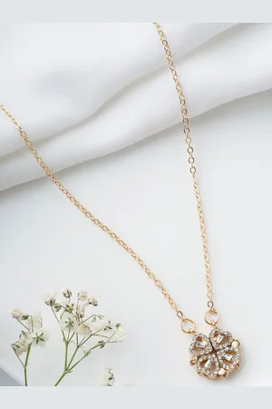 Joker & Witch Roxanne Gold-Plated Rhinestone Stone Studded Necklace