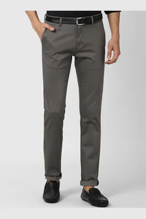 V Dot Men Mid-Rise Slim Fit Regular Trousers