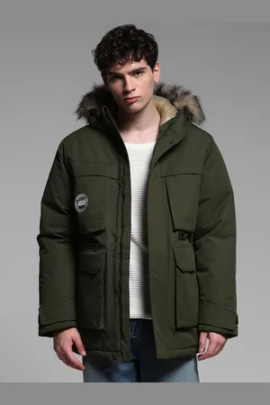 JACK & JONES Men Hooded Solid Casual Parka Jacket