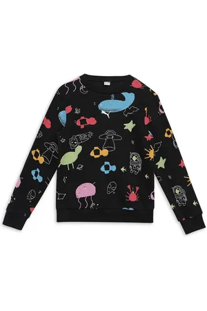 PUMA Classics Kids Printed Cotton Sweatshirt