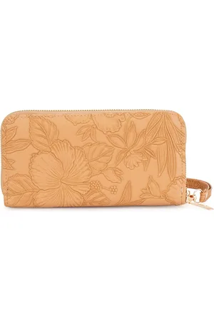 Globus Women Floral Printed PU Zip Around Wallet