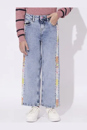 VERO MODA Girls Straight Fit Light Fade Mid-Rise Stretchable Jeans