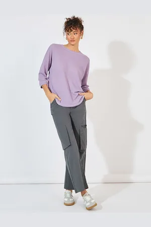Styli Women Drop-Shoulder Curved Hem Oversized Top