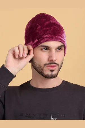 KLOTTHE Men Pack Of 2 Winter Woollen Beanie Caps